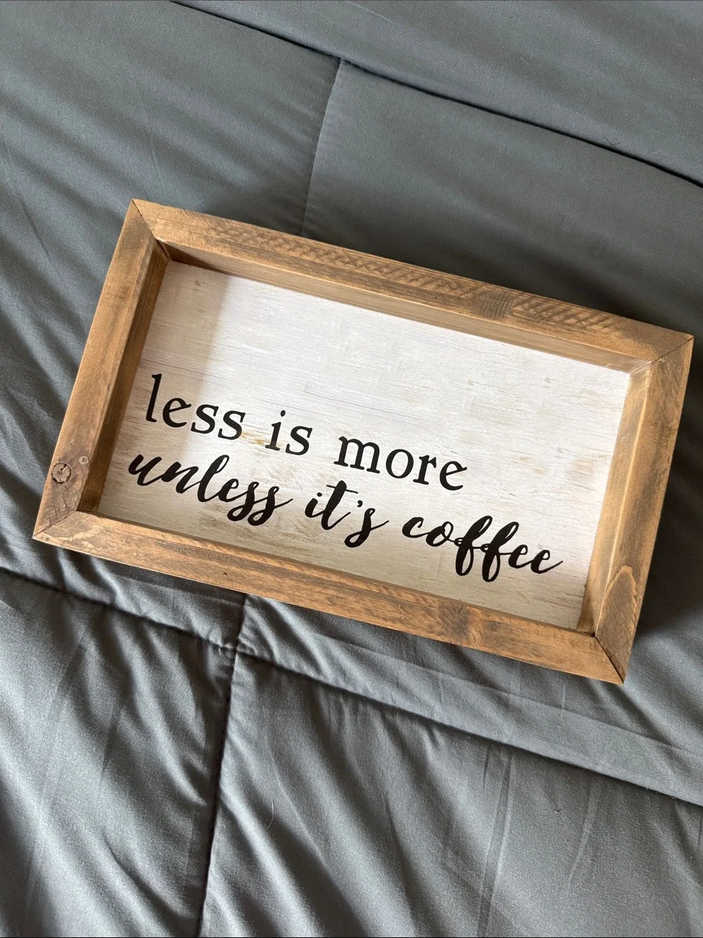Rustic Wood Framed Coffee Sign